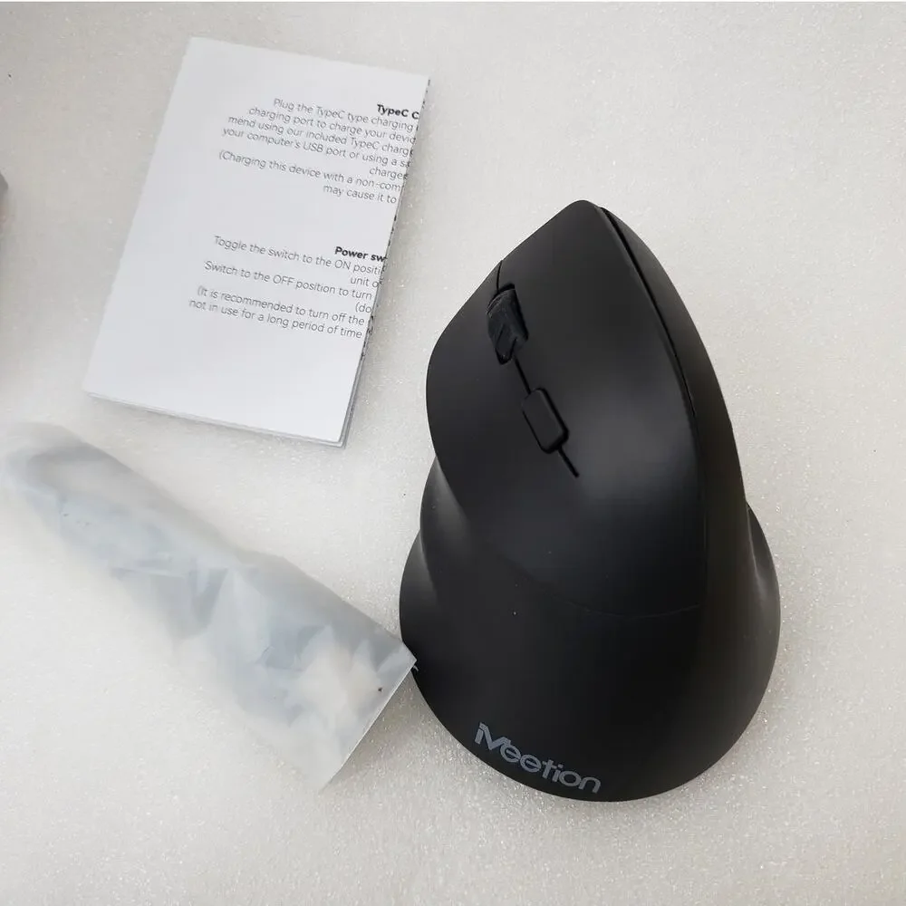 Meetion BTM010L Left-Handed Ergonomic Vertical Wireless Bluetooth Mouse